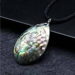 MOP62 Beach Inspired Jewelry Colorful Abalone Shell Organic Cabochon Freeform Pendant