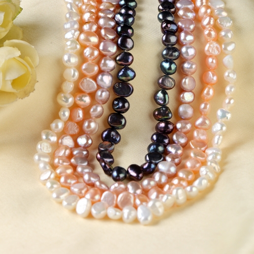 LPB08 Wholesale 6-7mm or 7-8mm Nugget Freshwater Pearl Loose Pearls Strand