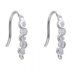 SSE307 Sterling Silver 925 Hook Earring Findings Hooks Jewelry Making Materials