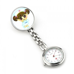 WAH643 Lovely Cute Little Girl Nurse Watch Medical Gift Hanging Clip Quartz Watches