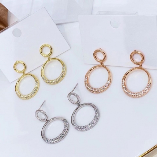 9EL12B Gorgeous Jewelry for Women 925 Sterling Silver Round Earrings