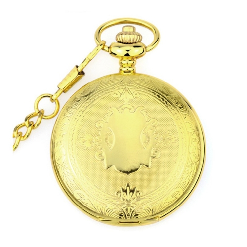 WAH09 Shield Pocket Watches Mechanical Movement Gold Color