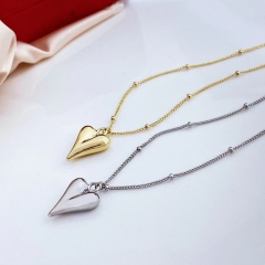 9XL03 Pure 925 Sterling Silver Necklaces Fashion Love Heart Pendant Necklace