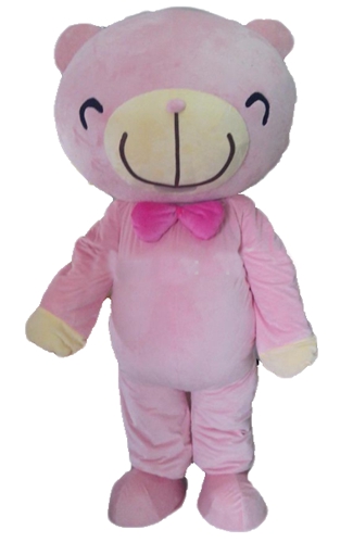 Adult Size Pink  Bear Mascot Costume For Party Custom Team Mascots Sports Mascot Costume Desuisement Mascotte Character Design Company ArisMascots