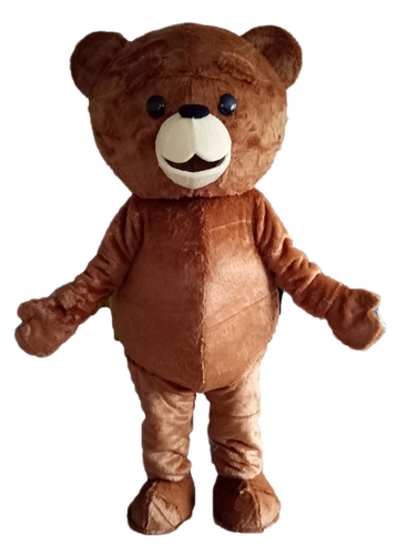 Lovely Adult Size Full Mascot Bear Costume Fancy Dress for Festivals, Plush Bear Cosplay Fur Suit, Carnival Costumes