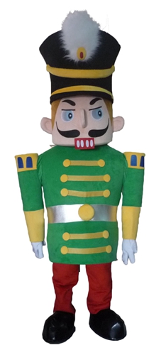 Lovely Soldier Mascot Costume Full Body Adult Size Fancy Dress Plush Fursuit for Festivals and Events