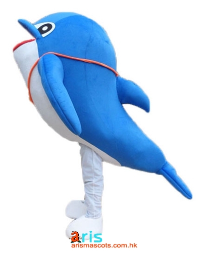 Realistic Dolphin Mascot Costume Full Body Plush Pet Dolphin Adult Fancy Dress