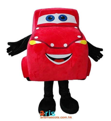 Funny Lightning Mcqueen Car Mascot Costume Cartoon Mascot Costumes for Kids Birthday Party Custom Mascots at Arismascots Character Design Company