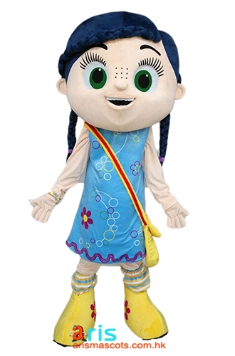 Adult Size Wissper Girl Mascot Costume Cartoon Mascots for Events Party Full Body Plush Suit Carnival Costumes Fancy Dress