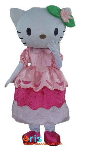 Adult Fancy Hello Kitty Mascot Costume Mascot Life Cartoon Character Costumes for Party Custom Mascots