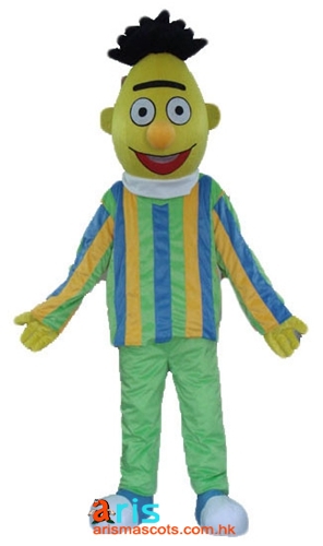 Funny Adult Size Cartoon Mascot Bert & Ernie Costume Funny Mascots for Sale Custom Mascot Costumes at arismascots