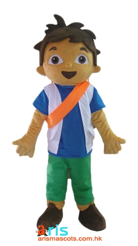 Adult Size Diego Mascot Costume Cartoon Mascots Character Outfits for Party Custom Made Mascots at Arismascots