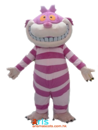 Funny Adult Cheshire Cat Mascot Costume  Cartoon Mascots for Sale Character Costumes Design Full Body Plush Suit