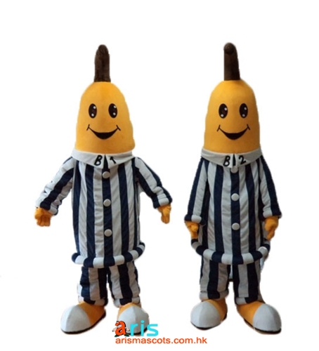 Adult Fancy  Banana In Pajama Mascot Costume Cartoon Character Mascot Outfits Custom Mascots