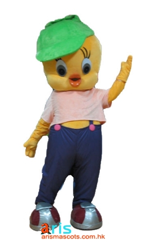 Adult Fancy Tweety Bird Mascot Costume Cartoon Character Mascot Outfits for Birthday Party Custom Mascots Made