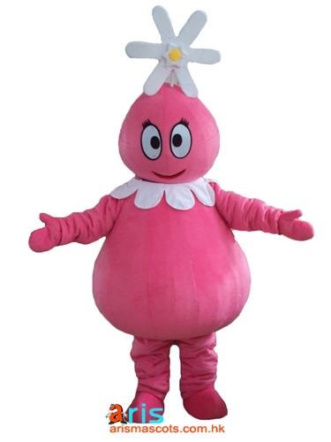 Adult Fancy Yo Gabba Gabba  Foofa Mascot Costume Cartoon Character Mascot Outfits for Sale Custom Mascots