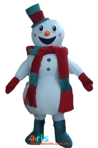 Adult Size Fancy Snowman  Mascot Costume Christmas  Dress Deguisement Mascotte Custom Mascots Arismascots Professional Team Mascot Maker Company