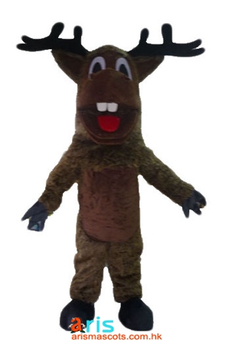 Adult Size Fancy Reindeer  Mascot Costume Christmas  Buy Mascots Online Custom Mascot Costumes Animal Mascots Sports Mascot for Team Deguisement