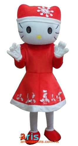 Adult Size Fancy Hello Kitty Mascot Costume Cartoon Mascot Costumes for Kids Birthday Party Custom Mascots at Arismascots Character Design Company