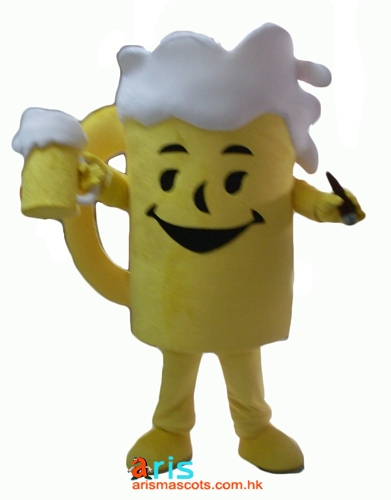 Full Body Mascot Yellow Beer Cup Suit Adult Size Fancy Dress Custom Made Mascots for Marketing Deguisement Mascotte