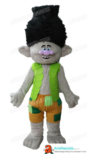 Lovely Trolls Costume Adult Size Branch Fancy Dress Full Body Plush Mascot Suit Cartoon Mascots for Adults