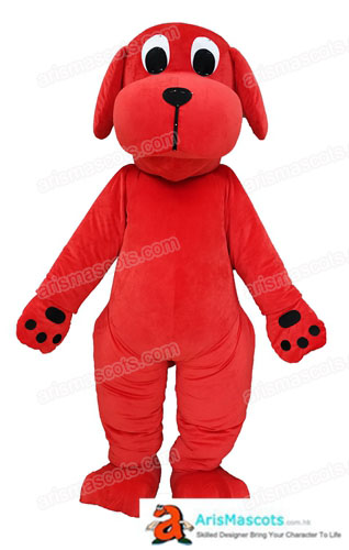 Adult Fancy Clifford Dog Mascot Costume Cartoon Mascot Costumes For Sale Full Body Plush Suit