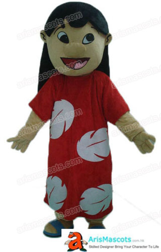 Adult Fancy  Lilo Pelekai Mascot Costume Cartoon Character mascot costumes for sale professional mascot production