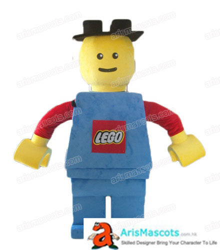 Adult Fancy Lego Mascot Costume Full Body Plush Suit for Festivals Custom Made Mascots for Party