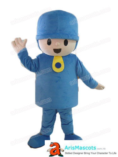 Adult Fancy Pocoyo Mascot Costume Cartoon Character Fancy Dress for Festivals and Events