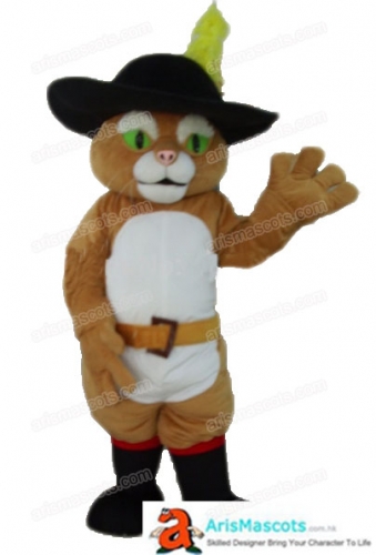 Adult Fancy Puss in the Boots Mascot Costume Cartoon Mascot costumes for birthday party creat your own mascots