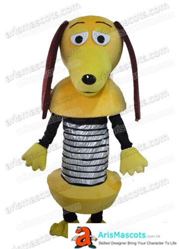 Adult Fancy Slinky Dog Mascot Costume Cartoon  Costumes for Birthday Party Custom Made Mascots