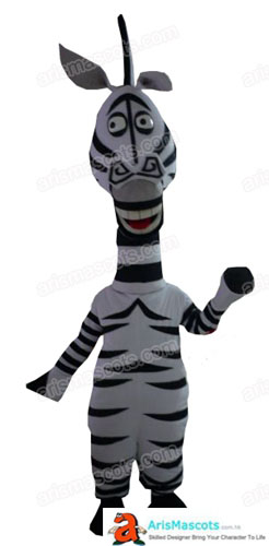 Adult Fancy Madagascar Zebra Mascot Costume Cartoon Mascot Costumes For Party Full Body Plush Fursuit Carnival Costumes