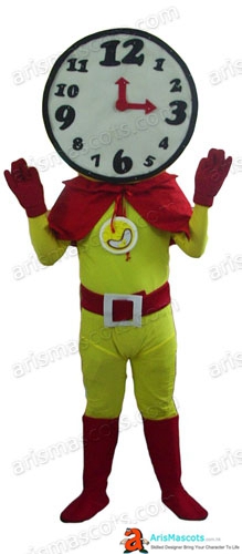 Adult Size Fancy Clock Mascot Costume Deguisement Mascotte Advertising Mascots Custom Professional Mascot Costumes Design and Production