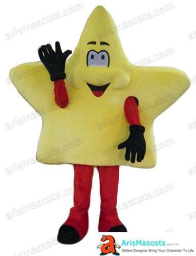 Adult Size Fancy Yellow Star Mascot Costume Advertising Mascots Custom Professional Mascot Costumes Design and Production