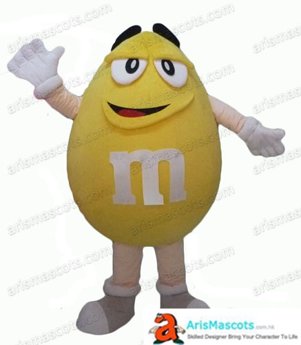 Adult Yellow Bean Costume-Mascot Bean Fancy Dress up-Disguise Bean