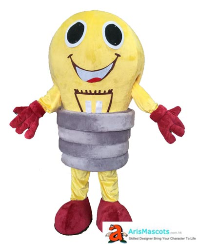 Adult Size Fancy Bulb Mascot Costume Deguisement Mascotte Advertising Lamp Mascots Custom Professional Mascot Costumes Design and Production