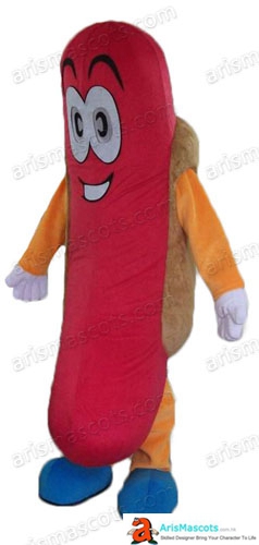 Deguisement Mascotte Funny Hotdog Mascot Costume Hot Dog Cosplay Suit Food Mascots for Sale Custom Advertising Mascots