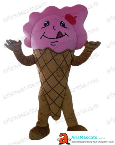 Funny Ice Cream Mascot Costume  Deguisement Mascotte Cosplay Dress Food Mascots for Sale Custom Professional Mascot Design Advertising Mascots