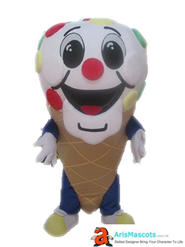 Funny Ice Cream Mascot Costume  Cosplay Dress Deguisement Mascotte Food Mascots for Sale Custom Professional Mascot Design Advertising Mascots
