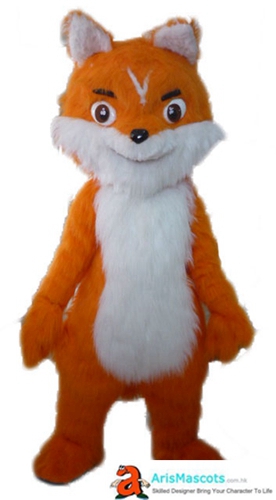 Lovely Orange and White Fox Mascot Costume Full Body Adult Size Fox Cosplay Fancy Dress Animal Mascots Fur Plush Fancy Dress