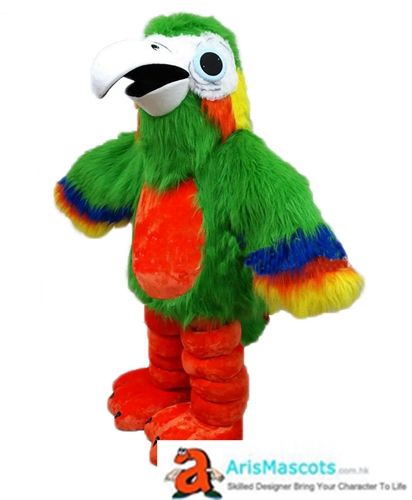 Adult Size Fancy Parrot mascot costume Custom Team Mascots Sports Mascot Costume Desuisement Mascotte Character Design Company ArisMascots