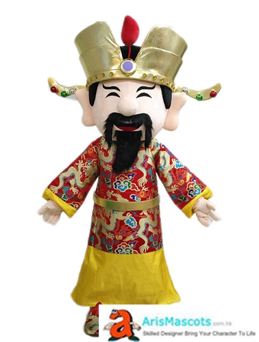 God of Fortune Mascot Costume for New Year Holiday Mascots Custom People Mascot Outfits for Sale