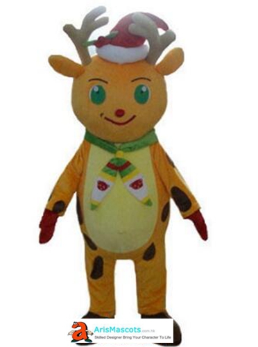 Adult Size Fancy Reindeer  Mascot Costume Christmas  Deguisement Mascotte Custom Mascots Arismascots Professional Team Mascot Maker Company