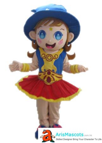 Adult Fancy  Girl Mascot Costume For Party  Cartoon Mascot Costumes for Kids Birthday Party Custom Mascots at Arismascots Character Carnival Outfit