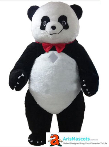 Giant Size Adult Plush Mascot Inflatable Panda Costume FUll Body Panda Blow Up Suit Carnival Costumes Animal Mascots