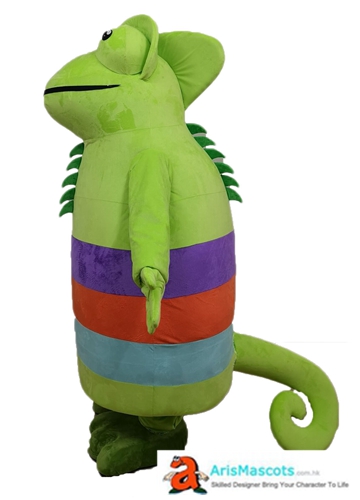 Adult Fancy Chameleon Mascot Costume for Party Full Body Chameleon Fancy Dress Plush Fursuit Carnival Costumes