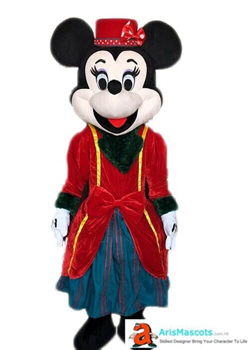 Adult Fanny Mascot Costume Minnie Mouse Dress Cartoon Character Mascot Costumes Deguisement Mascotte