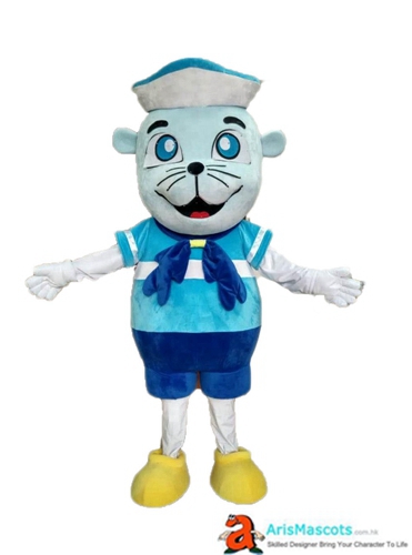 Lovely Seal Mascot Costume Funny Ocean Character Animal Mascots for Advertising Sea Animal Mascot Deguisement Mascotte