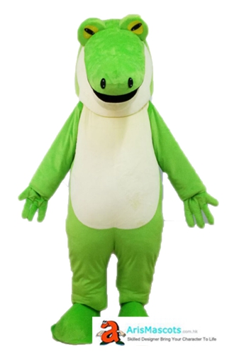 Green Crocodile Mascot Costume Full Body Adult Size Fancy Dress Plush Fursuit Crocodile Outfit for Outdoor Activities
