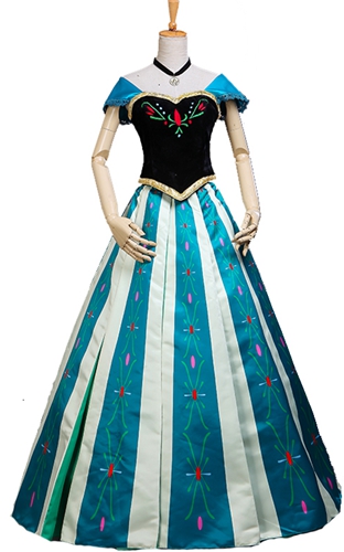 Frozen Character Princess Anna Costume Disney Princess Cosplay Costume Cartoon Character Princess Party Princess Adult Costume for Birthday